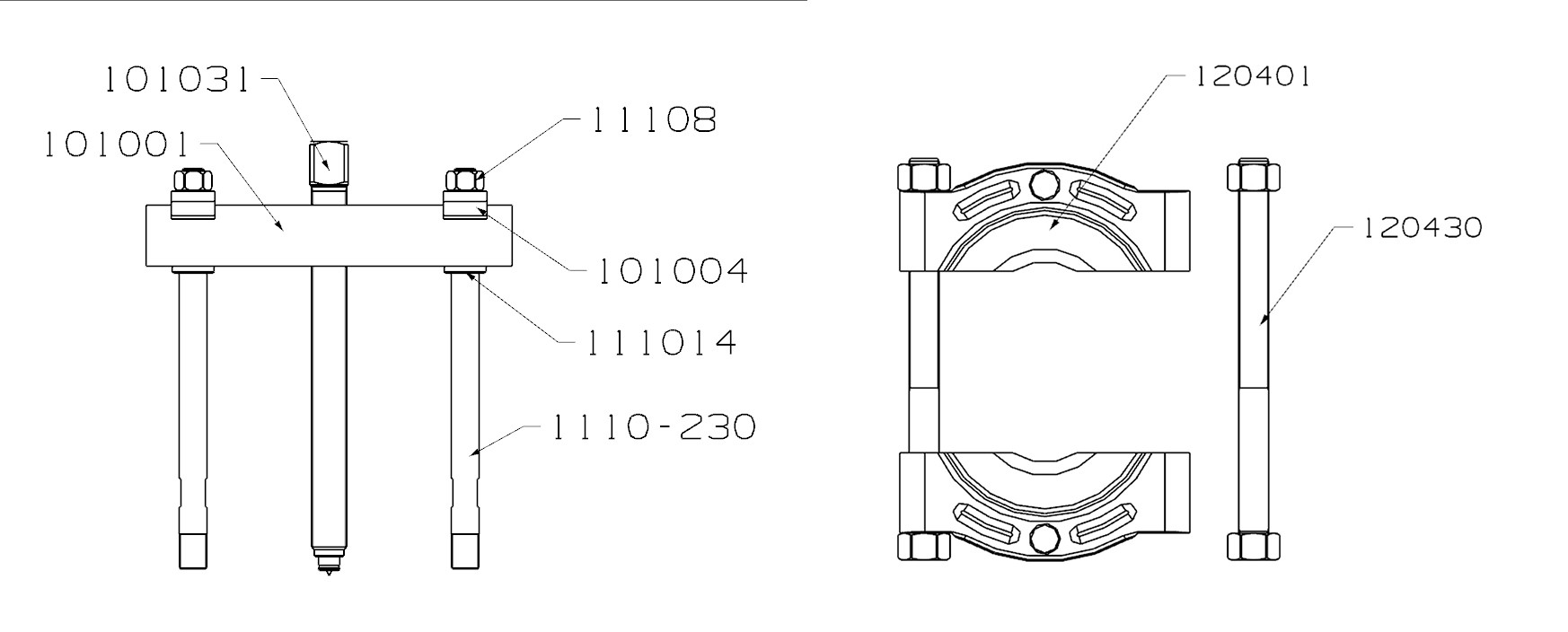 EXTRACTOR FORZA PUENTE Y GUILLOTINA SERIE 1100S-1200